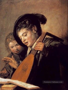  garçon - Deux garçons Chantant portrait Siècle d’or néerlandais Frans Hals